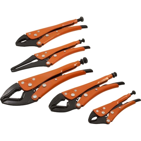 Grip-On 5 Piece General Locking Plier Grip Set GK-SET5